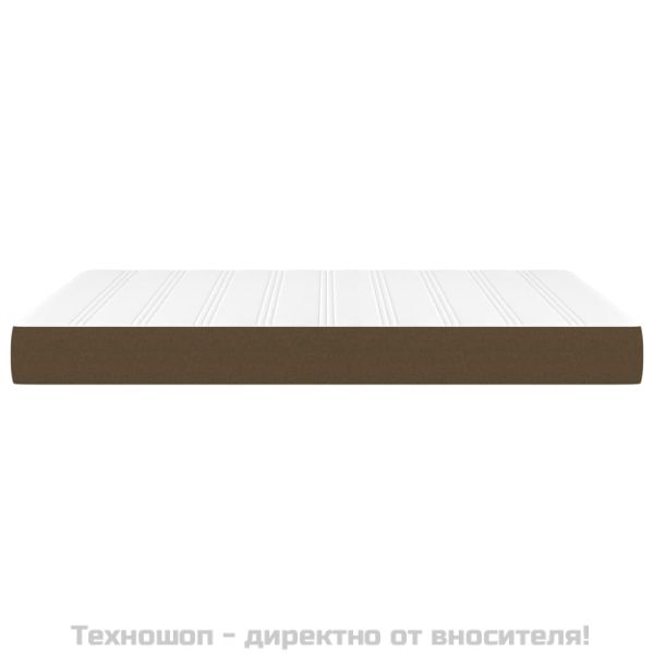 Матрак за легло с покет пружини тъмнокафяв 140x200x20 см плат