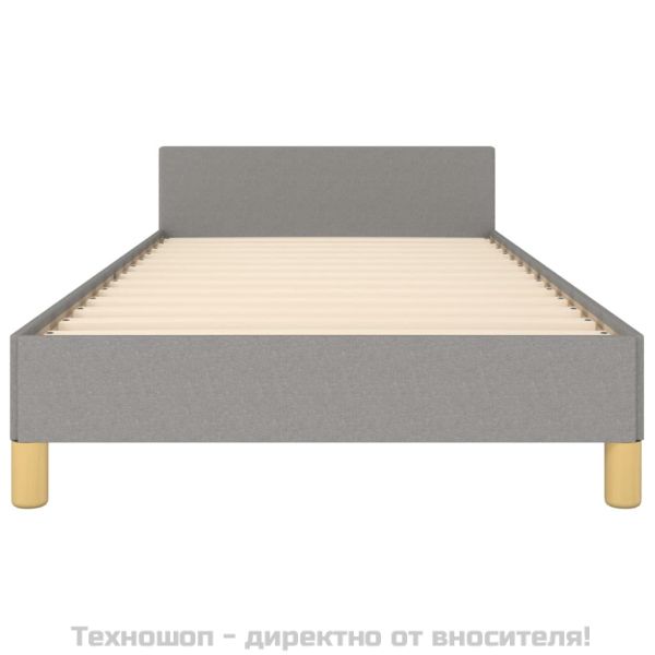 Рамка за легло без матрак, светлосива, 80x200 см, плат