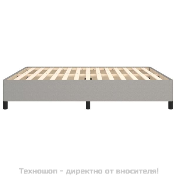 Рамка за легло без матрак, светлосива, 160x200 см, плат
