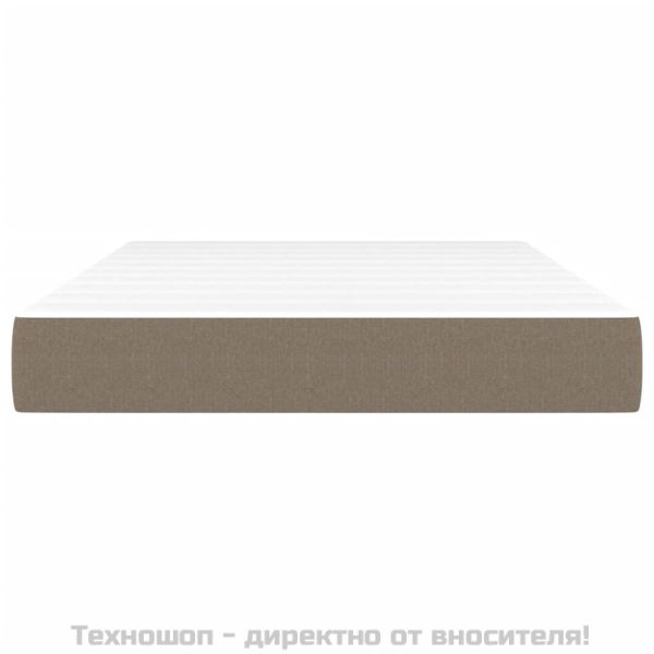 Матрак за легло с покет пружини таупе 120x200x20 см плат