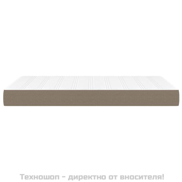Матрак за легло с покет пружини таупе 120x200x20 см плат