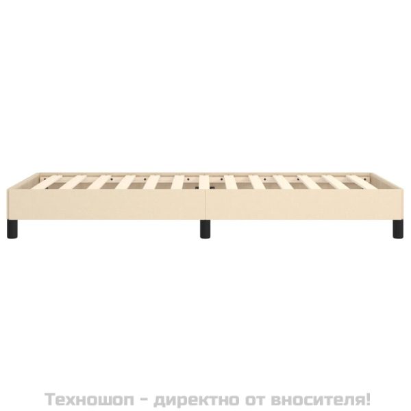 Рамка за легло без матрак, кремави, 90x200 см, плат