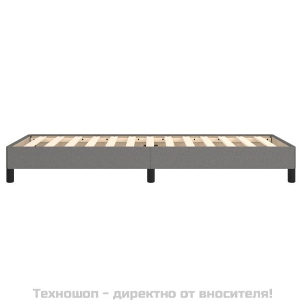 Рамка за легло без матрак, тъмносива, 100x200 см, плат