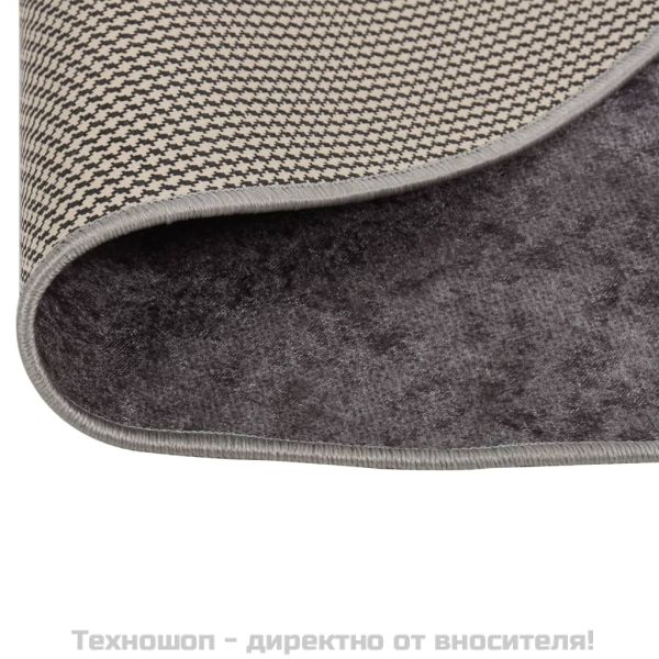 Килим, миещ се, φ120 см, бежов, противоплъзгащ