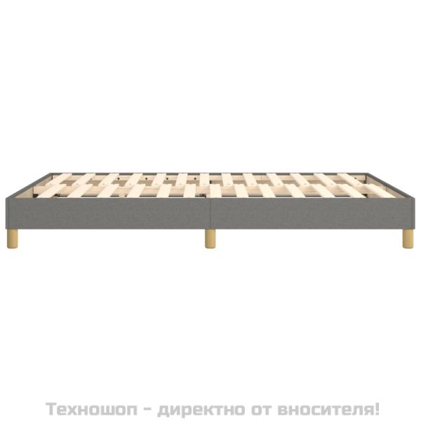 Рамка за легло с пружини, тъмносива, 140x190 см, плат