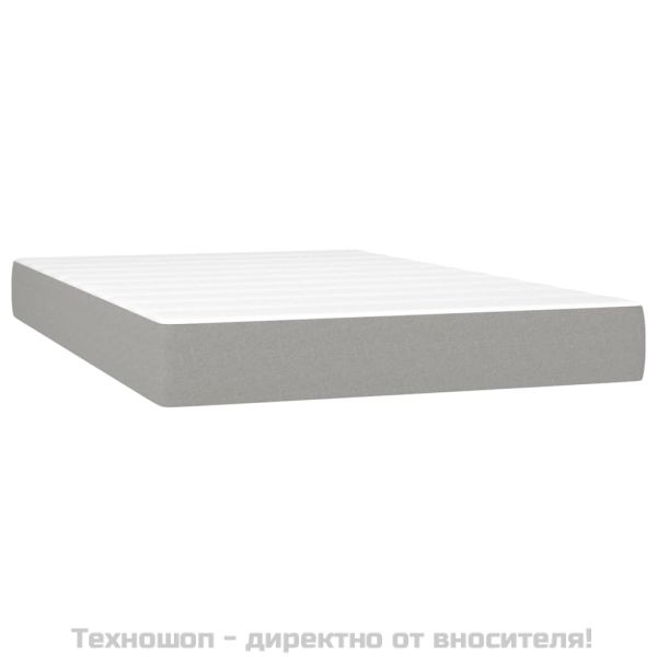 Матрак за легло с покет пружини светлосив 120x200x20 см плат