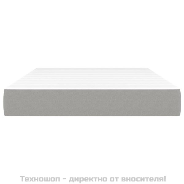 Матрак за легло с покет пружини светлосив 120x200x20 см плат