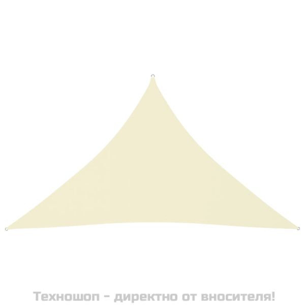 Платно-сенник, Оксфорд плат, триъгълно, 2,5x2,5x3,5 м, кремаво