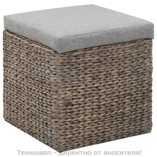 Комплект от 2 табуретки, морска трева, сиви