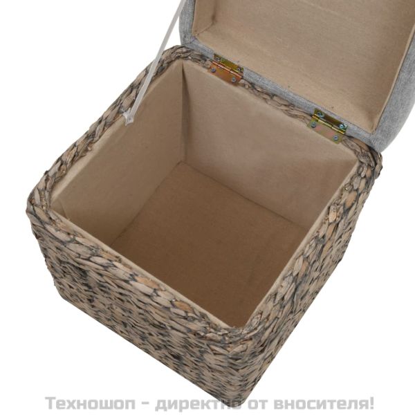 Комплект от 2 табуретки, морска трева, сиви