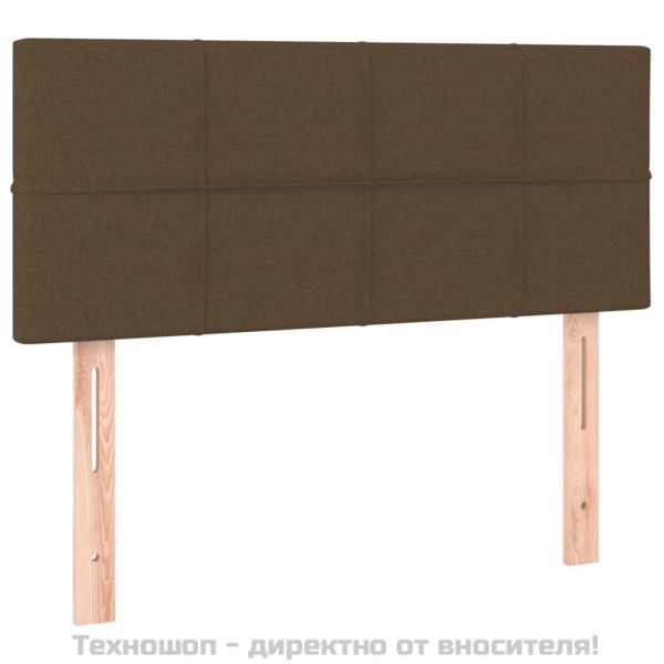 Горна табла за легло, тъмнокафява, 90x5x78/88 см, плат