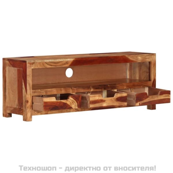 ТВ шкаф, 110x30x40 см, масивно акациево дърво