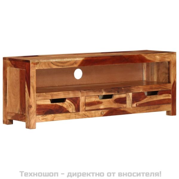 ТВ шкаф, 110x30x40 см, масивно акациево дърво