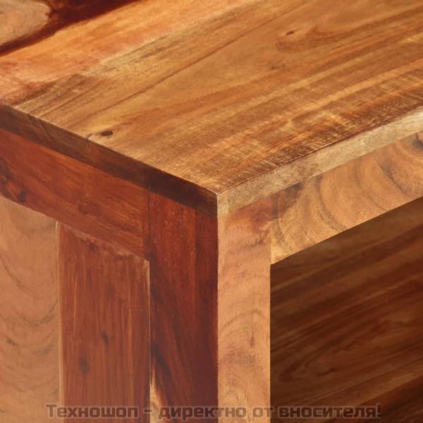 ТВ шкаф, 110x30x40 см, масивно акациево дърво