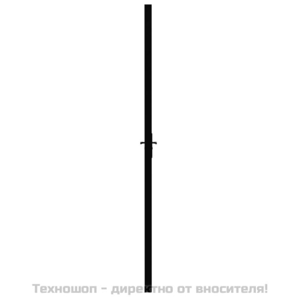 Интериорна врата, ESG стъкло и алуминий, 83x201,5 см, черна