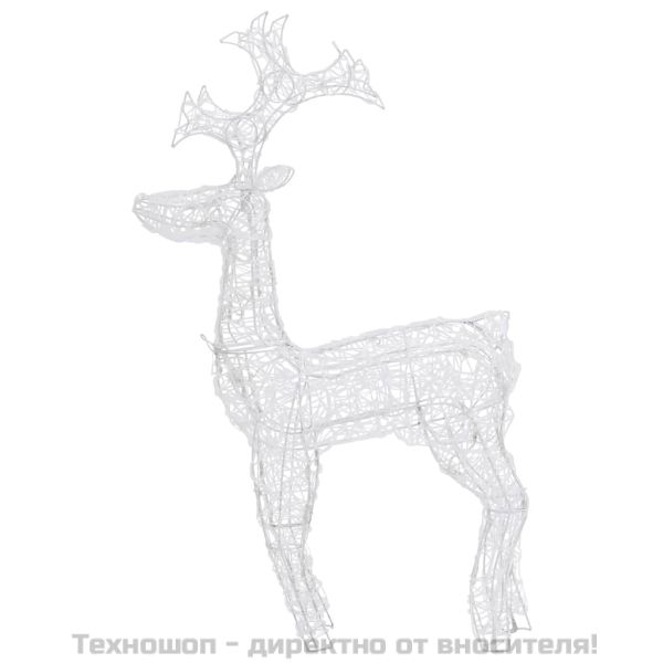 Коледна украса северни елени, 2 бр, 60x16x100 см, акрил