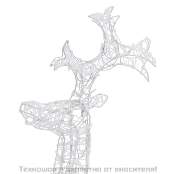 Коледна украса северни елени, 2 бр, 60x16x100 см, акрил