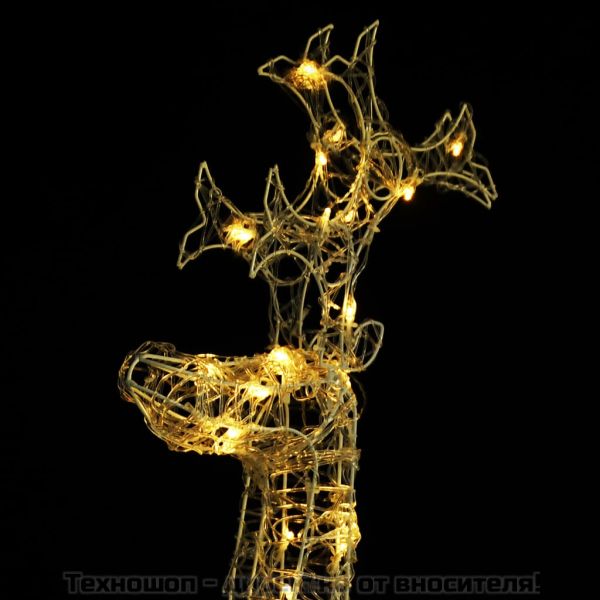 Коледна украса северни елени, 2 бр, 60x16x100 см, акрил