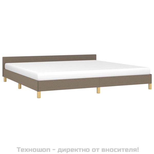 Рамка за легло без матрак, таупе, 200x200 см, плат