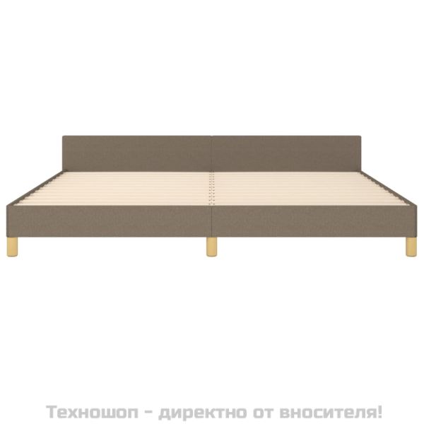 Рамка за легло без матрак, таупе, 200x200 см, плат