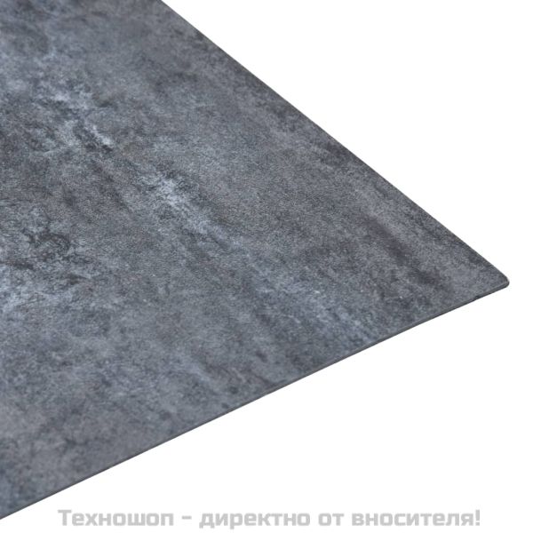 Самозалепващи подови дъски 20 бр PVC 1,86 м² сив мрамор