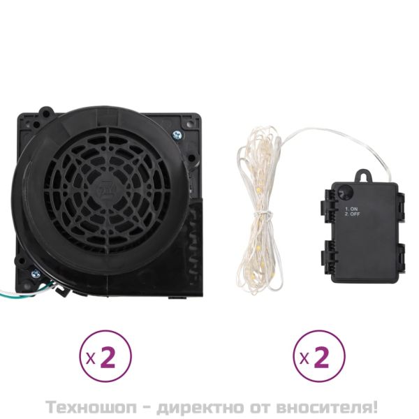 Семейство надуваеми снежни човеци с LED, 360 см