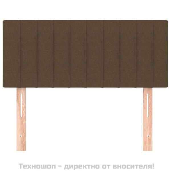 Горна табла за легло, тъмнокафява, 100x5x78/88 см, плат