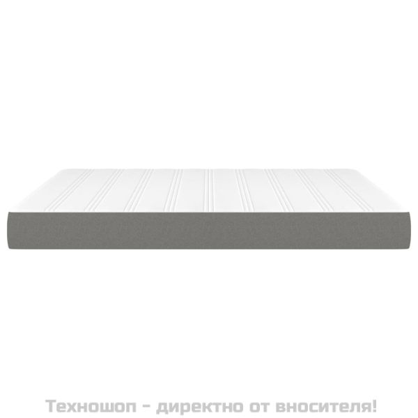 Матрак за легло с покет пружини тъмносив 160x200x20 см плат