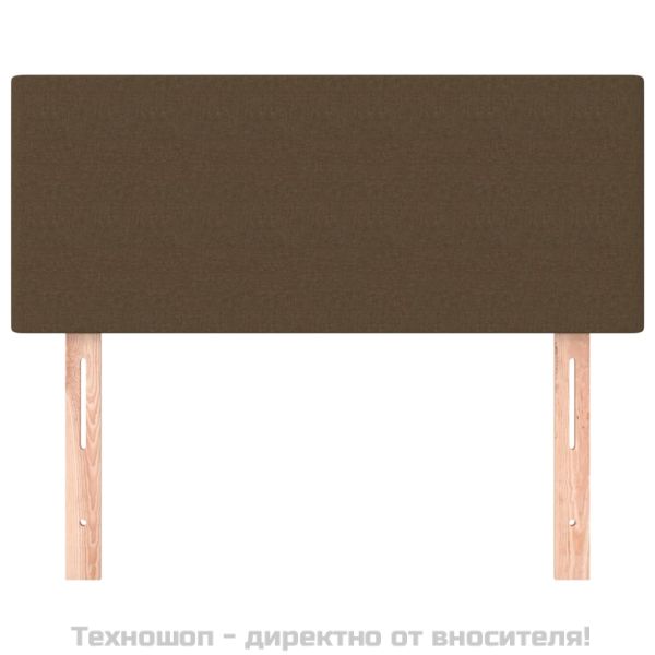 Горна табла за легло, тъмнокафява, 100x5x78/88 см, плат