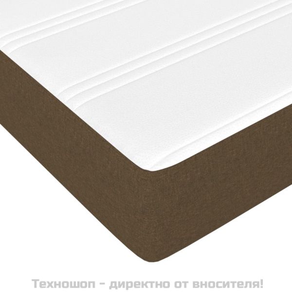 Матрак за легло с покет пружини тъмнокафяв 120x200x20 см плат