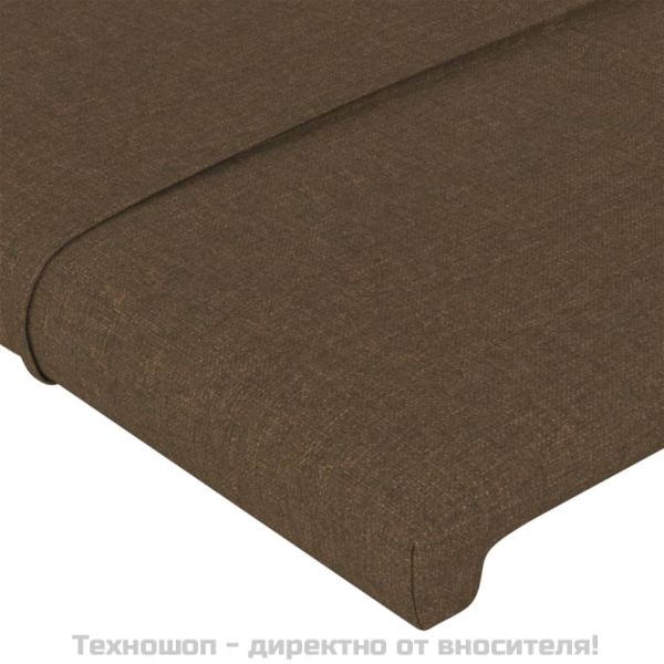 Горна табла за легло, тъмнокафява, 100x5x78/88 см, плат