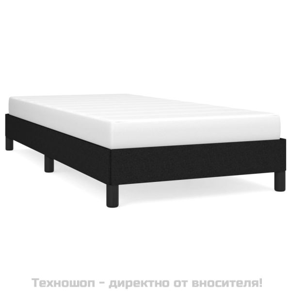 Рамка за легло без матрак, черна, 100x200 см, плат