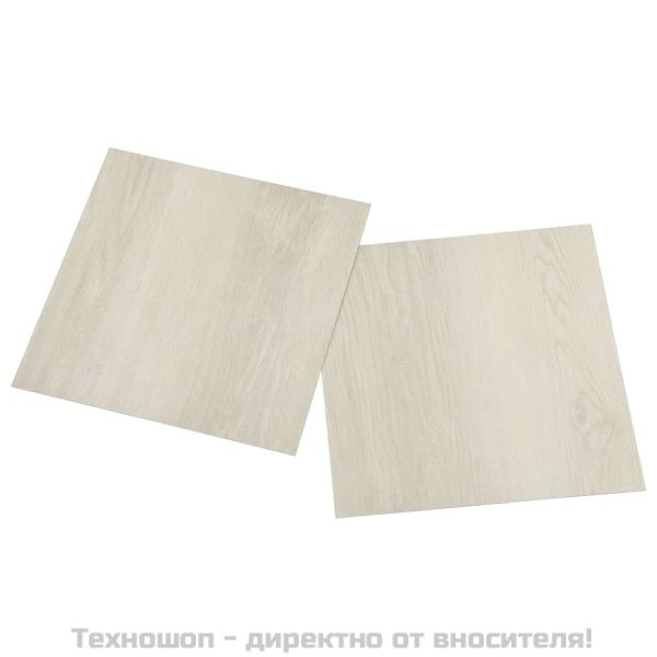 Самозалепващи подови дъски, 55 бр, PVC, 5,11 м², бежови