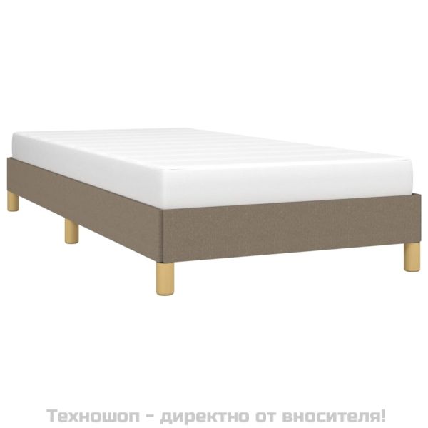 Рамка за легло без матрак, таупе, 100x200 см, плат