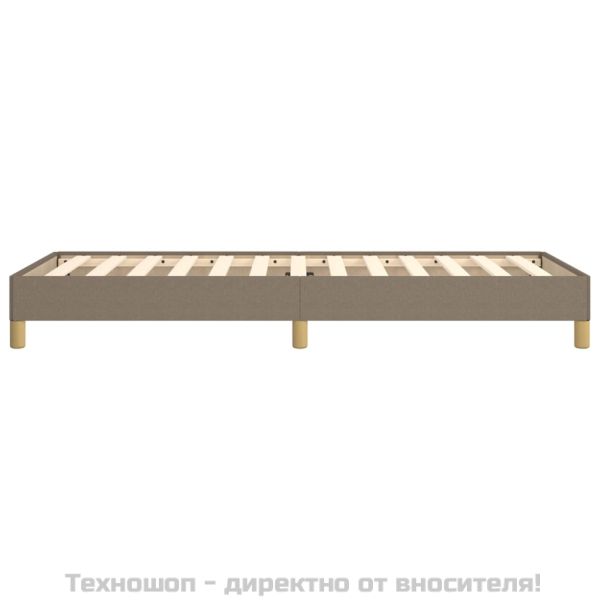 Рамка за легло без матрак, таупе, 100x200 см, плат