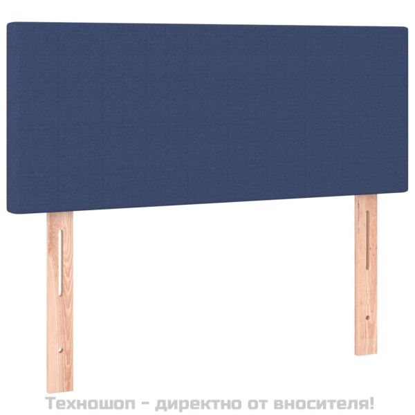 Горна табла за легло, синя,100x5x78/88 см, плат