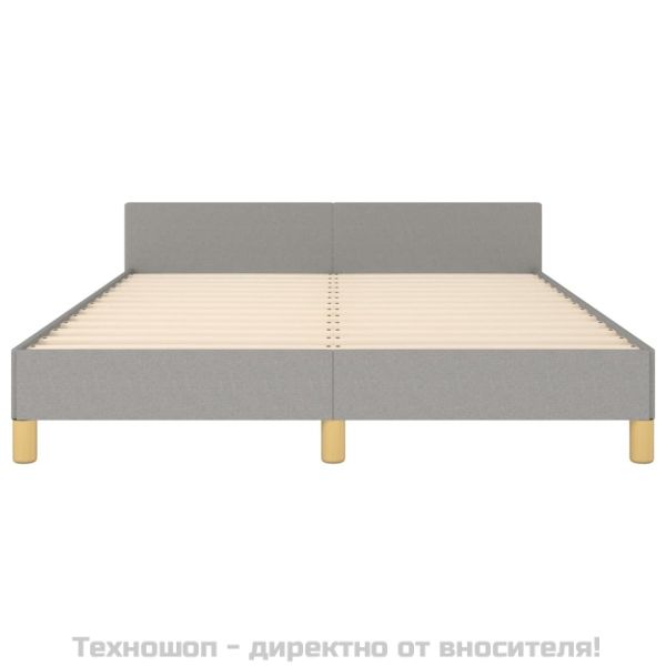 Рамка за легло без матрак, светлосива, 140x200 см, плат