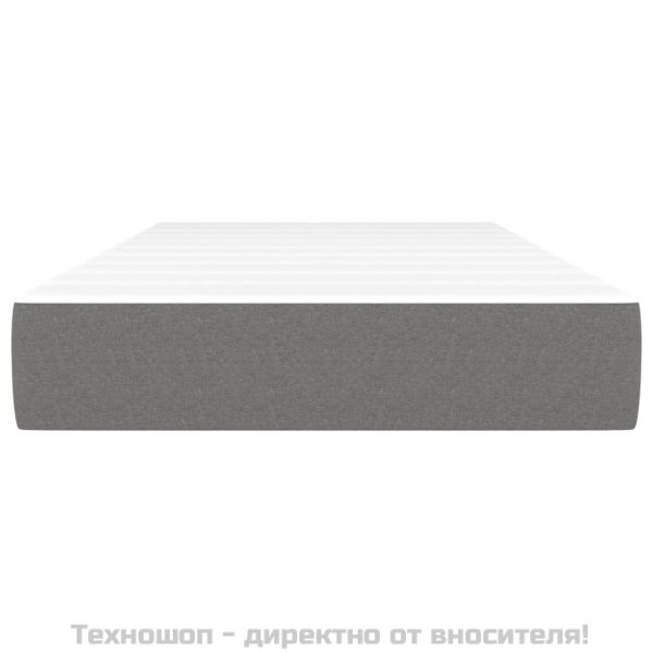 Матрак за легло с покет пружини тъмносив 90x200x20 см плат