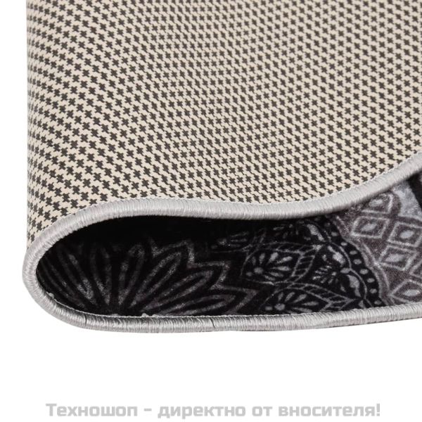 Килим, миещ се, φ120 см, пъстър, противоплъзгащ