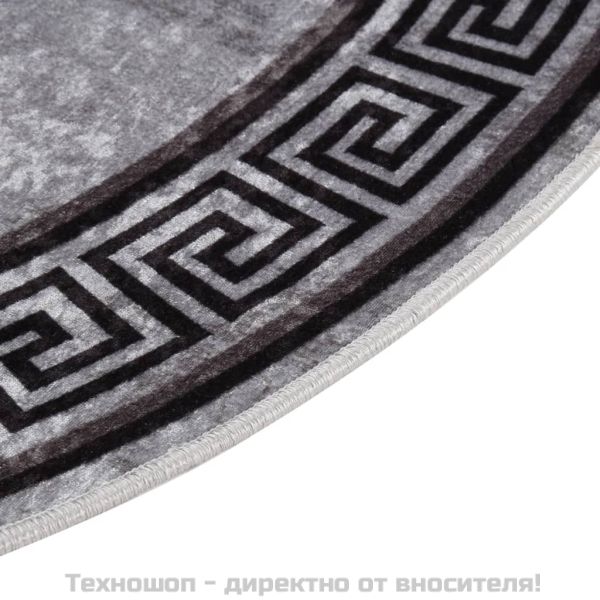 Килим, миещ се, φ120 см, пъстър, противоплъзгащ