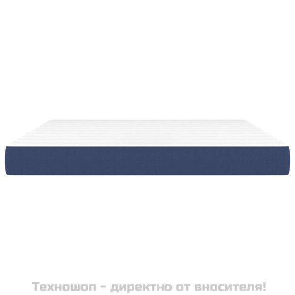Матрак за легло с покет пружини синьо 180x200x20 см плат