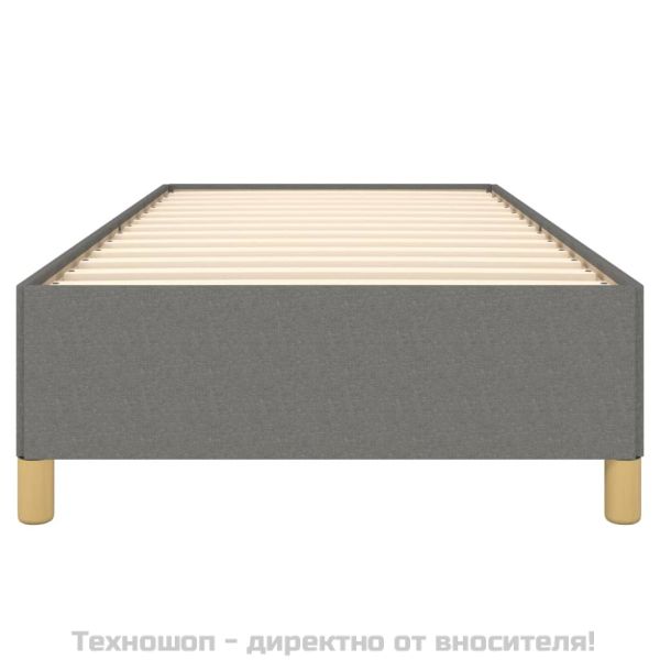 Рамка за легло без матрак, тъмносива, 80x200 см, плат