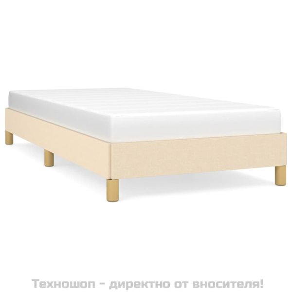 Рамка за легло без матрак, кремава, 100x200 см, плат