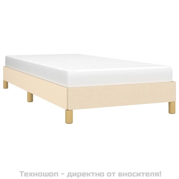 Рамка за легло без матрак, кремава, 100x200 см, плат