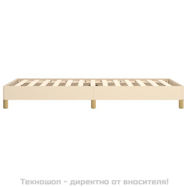 Рамка за легло без матрак, кремава, 100x200 см, плат