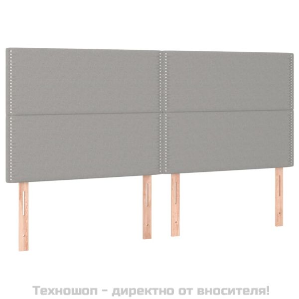 Табла за легло, светло сива, 200x5x118/128 см, плат