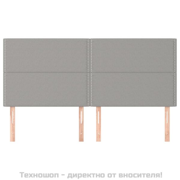 Табла за легло, светло сива, 200x5x118/128 см, плат