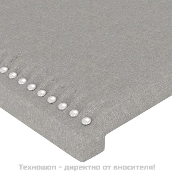 Табла за легло, светло сива, 200x5x118/128 см, плат