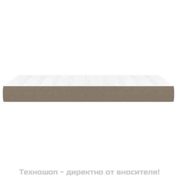 Матрак за легло с покет пружини таупе 90x200x20 см плат