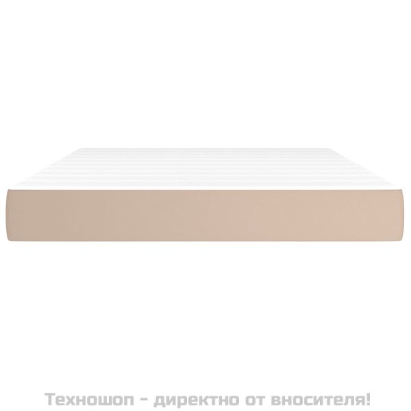Матрак с покет пружини капучино 140x200x20 см изкуствена кожа